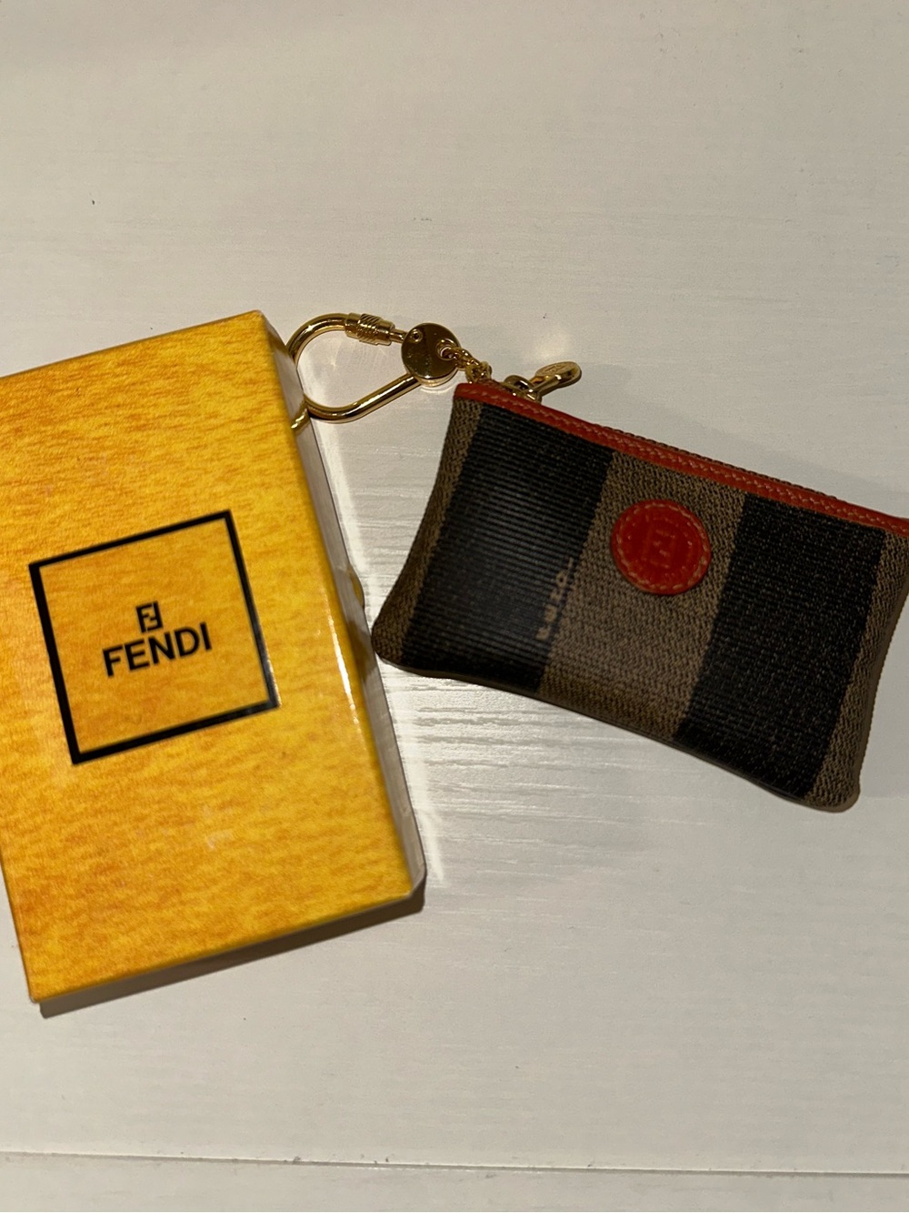 FENDI Pequin Key Holder/Coin Purse Pouch - Picture 7 of 7